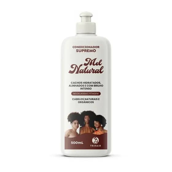 Condicionador Mel Natural - 500ml P/ Definição, Modelação e Fixação de Cachos - Produto Cruelty Free