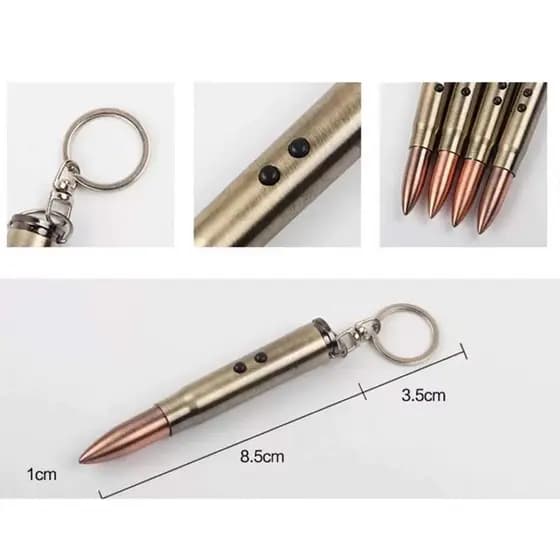 Caneta 4 em 1 formato munição bala de Fusil