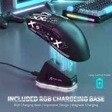 Mouse ATTACK SHARK X11 Ultimate FPS-59g Tri-Mode Com Base RGB Magnética Para Jogos Imersivos