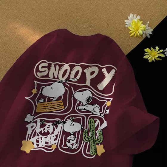 Snoopy print Camisetas femininas da moda Camiseta Unissex de alta qualidade Camiseta Fitness Feminina FASHION