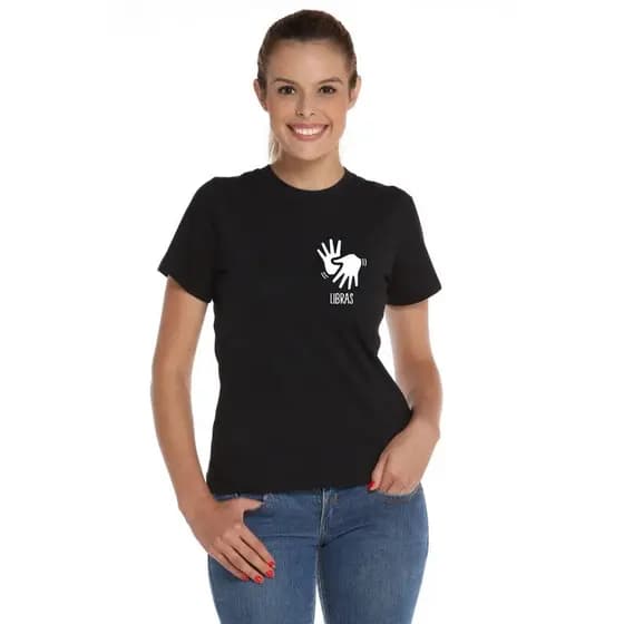 Blusa Camiseta Libras Linguas Linguagens sinais Profissão FSH
