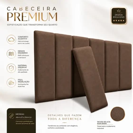Kit Com Até 15 Cabeceiras De Cama Casal Queen Box King Em Módulos Premium 45x20 - Envio Imediato