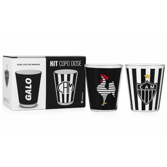 Kit Copo Dose Atlético Mineiro – Oficial CAM | 2 Copos Personalizados