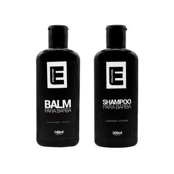 BALM PARA BARBA 120ml + SHAMPOO PARA BARBA 200ml - EVOLUTION BARBER - KIT PARA BARBA