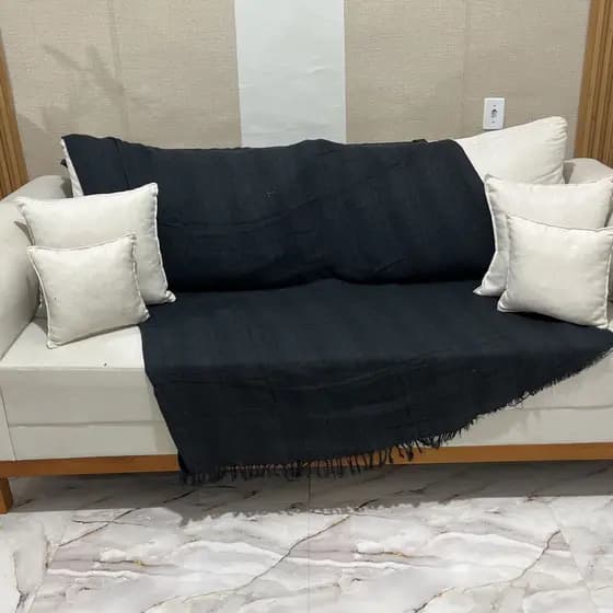 Manta Protetora Para Sofá Premium 100% Algodão Gigante 210x120