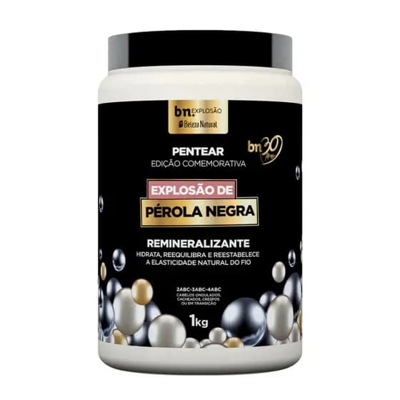 Creme de Pentear Beleza Natural Explosão de Pérola Negra 1Kg bn.Explosão