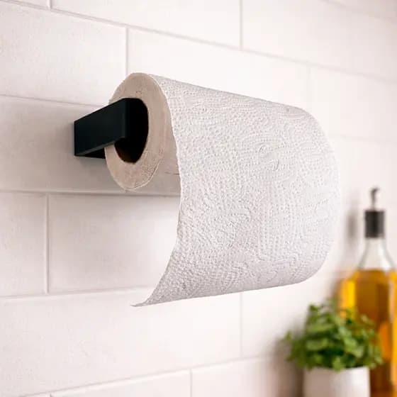 Suporte Papel Toalha Premium Organizador de Cozinha Fixo na Parede Sem furos Decoração Utilidades Uso fácil Sem Furos