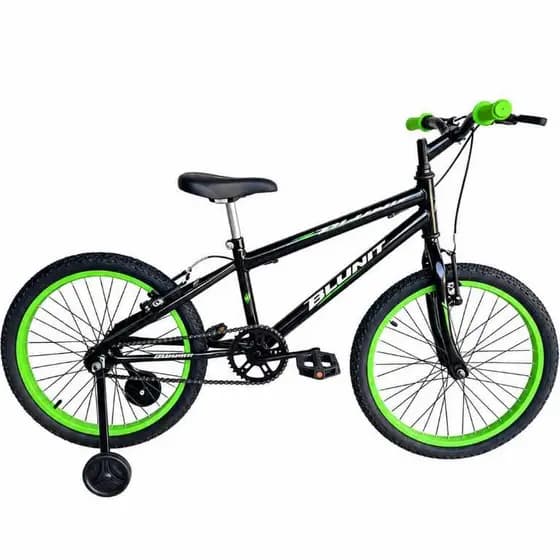 Bike Bicicleta Infantil Aro 20 Masculina BLUNIT Com Rodinhas Laterais Para Meninos de 6 a 10 Anos