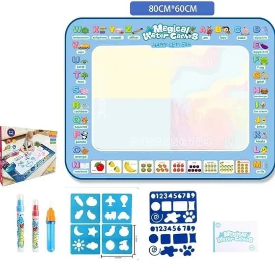 Tapete Mágico De Água Grande 150x100cm Doodle Educativo Montessori - Brinquedo De Pintura Sem Sujeira Para Crianças