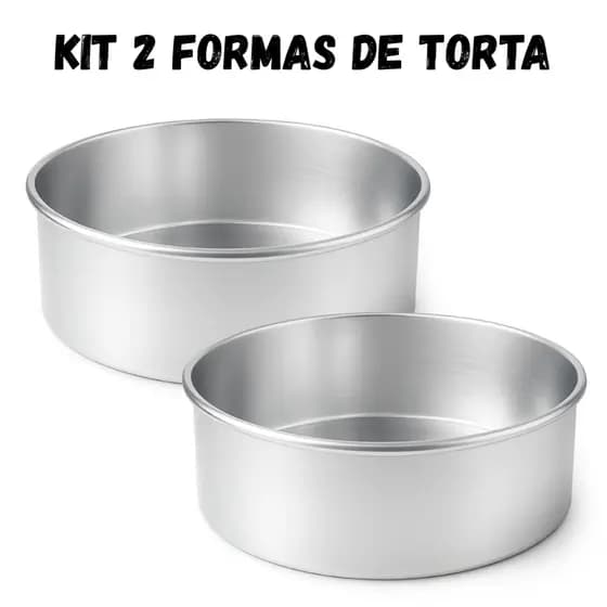 Kit Formas de Bolo Assadeira Redonda Torta Baixa Alumínio Reforçado – Alta Durabilidade | Nº 22/ 20/N18/16/14