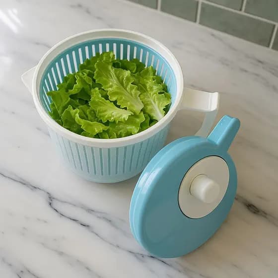 Seca Salada Centrífuga Secador Folhas Verduras Manual Mix Home
