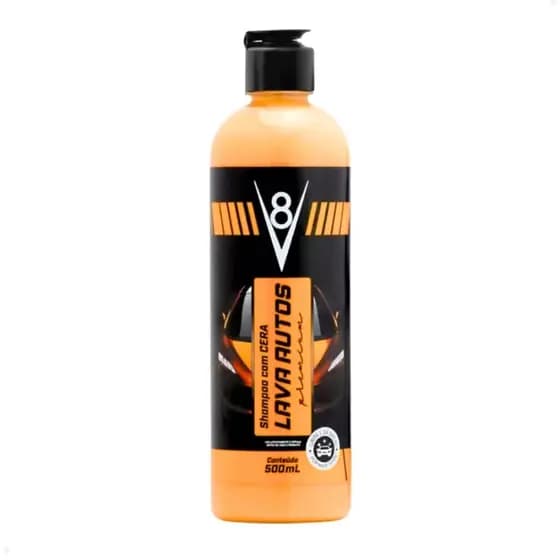 Shampoo Automotivo Com Cera 500 ml V8 – Limpeza Eficiente