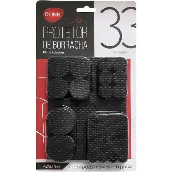 Protetor para Pé de Móveis Borracha Adesivo Kit Protetores de Piso para Pés Cadeira Quadrado e Redondo