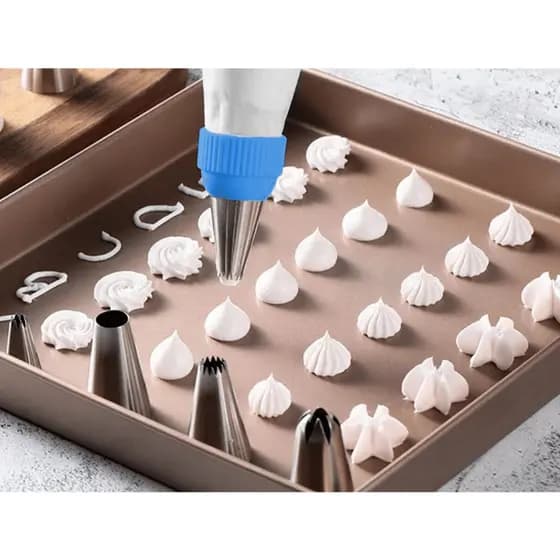 Kit confeiteiro Inox 12 bicos + saco reutilizável com adaptador para Confeitar Decorar Bolo