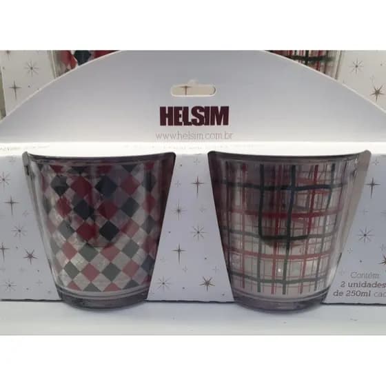 Kit com 2 xícaras em acrílico decoradas - presente