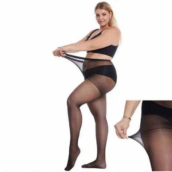 KIT Meia Calça Fio 40 , Plus Size Fio 40 preto