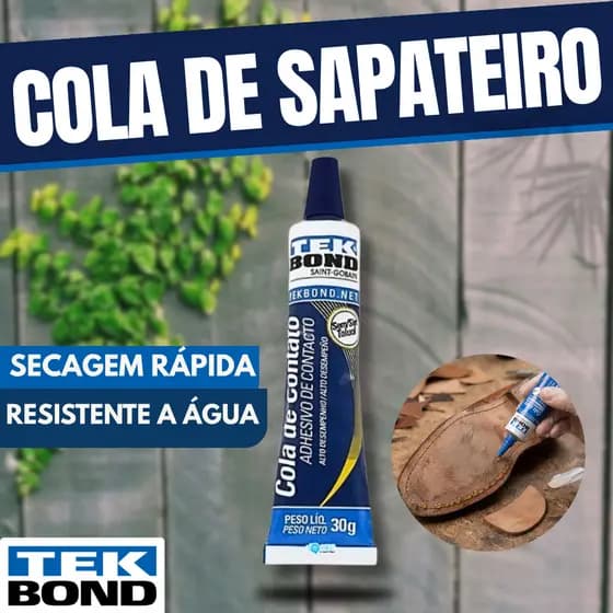 Cola de Sapateiro TekBond 30g Cola de Contato Sapato Tenis Couro
