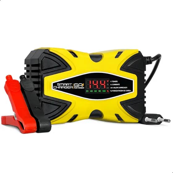 Carregador De Bateria Automotivo 6ah Plus Automático Portátil 12V Bateria de Carro Inteligente
