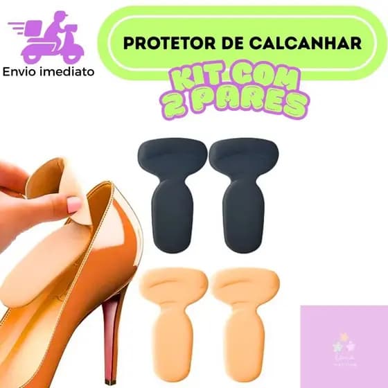 Kit 2 Pares Protetor De Calcanhar Calos E Ajuste Sapatos Social