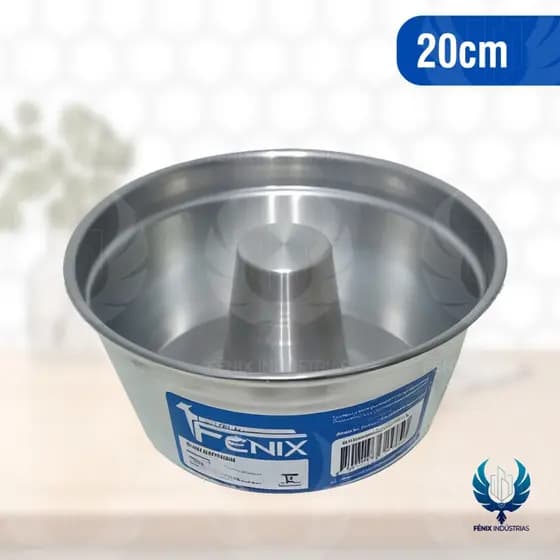 Forma de Bolo de Alumínio Nº 20 – 20 cm | Linha Polida | Fabricada pela Indústrias Fênix