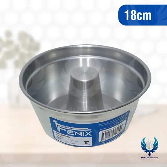 Forma de Bolo de Alumínio Nº 18 – 18 cm | Linha Polida | Fabricada pela Indústrias Fênix