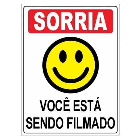 Placas Ambiente Monitorado Por Câmeras De Segurança Ps 1mm