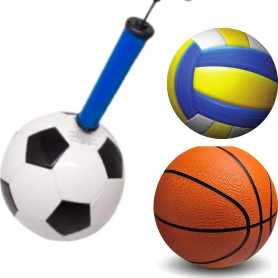 Bomba de ar encher Bola de Futebol,Volei Portatil 24 cm