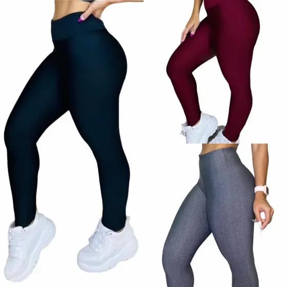 KIT COM 3 LEGGINGS SUPLEX NOVAS CORES