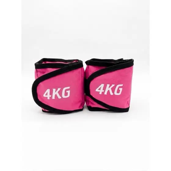 Par Caneleira Peso 4kg Rosa Para Treinar Pernas Gluteo Treinamento em Casa Academia