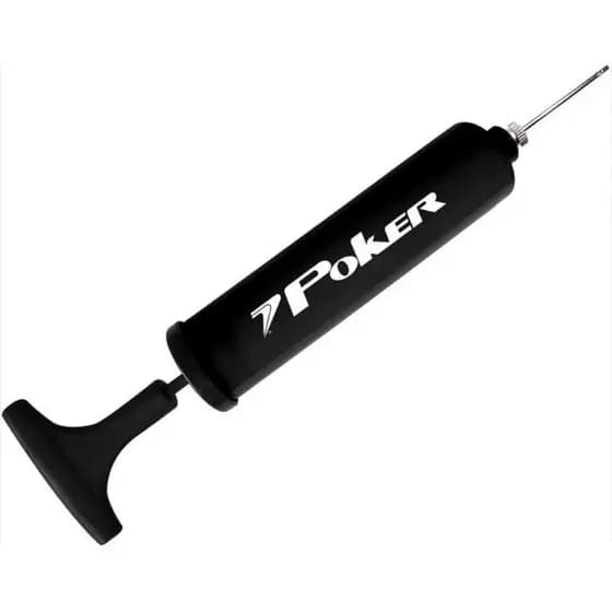 Bomba De Encher Bola Poker Original Manual Com Agulha Resistente Esportiva