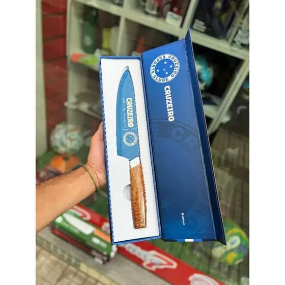 Faca para Churrasco Oficial do Cruzeiro – Licenciada BrasFoot