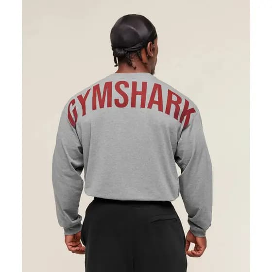 Moletom Power Gymshark Cinza Mescla