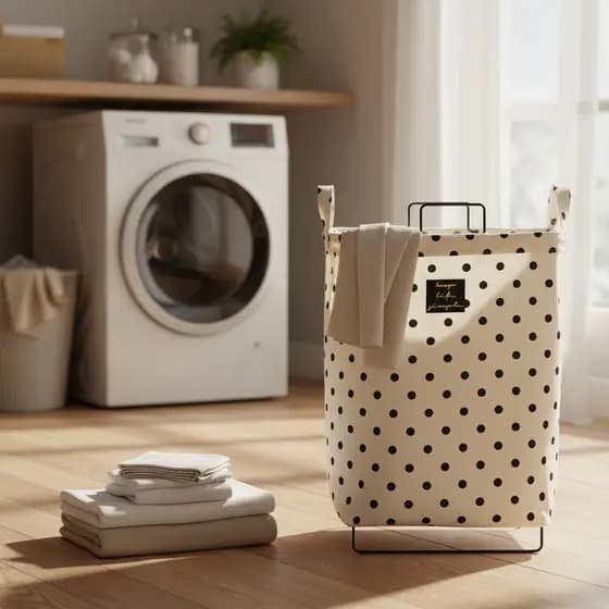 Cesto Organizador De Roupa Suja Dobrável Com Suporte CESTO ORGANIZADOR ROUPA SUJA 36X26X57