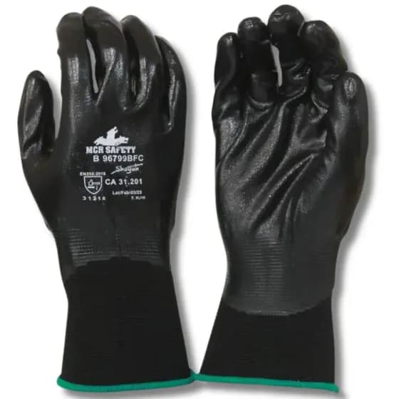 Luva de Segurança Nitrílica Total Shogun Black Full Coat CA 31201 – Proteção Máxima e Alta Resistência!