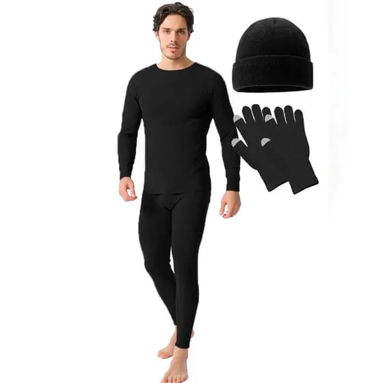 Conjunto Térmico Inverno Forrado 2ªpele + Gorro +luva Touch