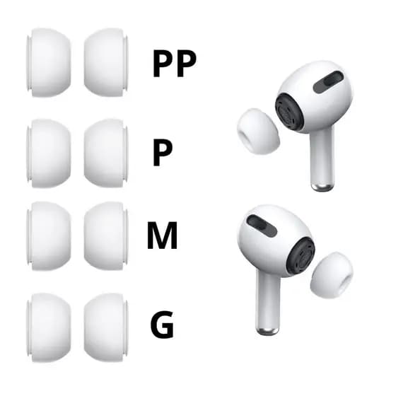 Borrachinha AirPods Pro 1 e 2 Geração Silicone com Tela Protetora Par