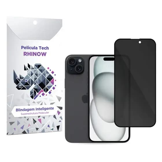 Película de Privacidade Tech para iPhone 15 Plus - Rhinow
