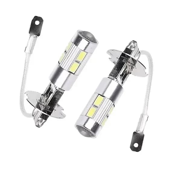 KIT 2 LAMPADA H3 10 LED CREE BRANCO 12V