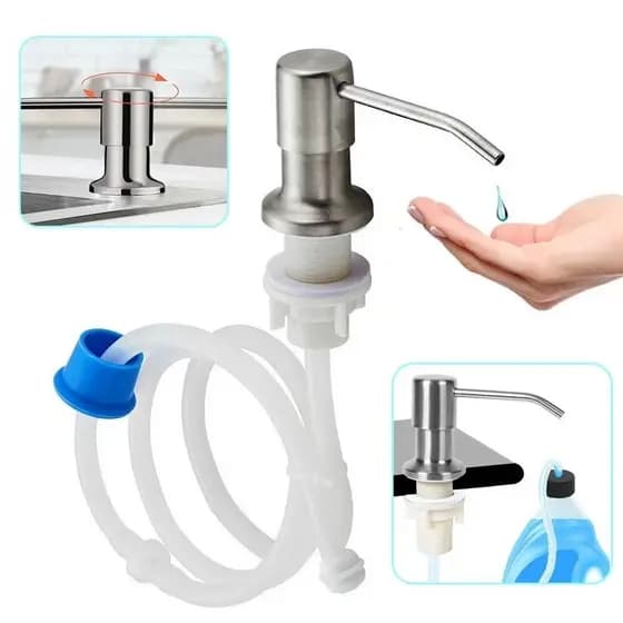 DISPENSER EMBUTIR COM MANGUEIRA FLEXIVEL GALAO DOSADOR INOX