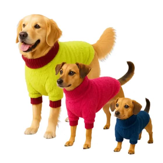 Roupa Cachorro Pet Inverno Tecido Grosso Soft Quentinho Porte Pequeno, Porte Medio e Porte Grande