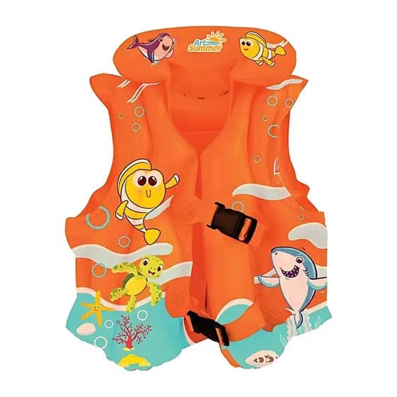 Colete Inflável Estampado Fundo do Mar Praia Piscina 45X40cm