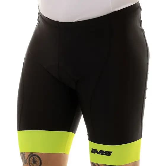 Bermuda de Ciclismo IMS Racing Comfort Preta e Amarela