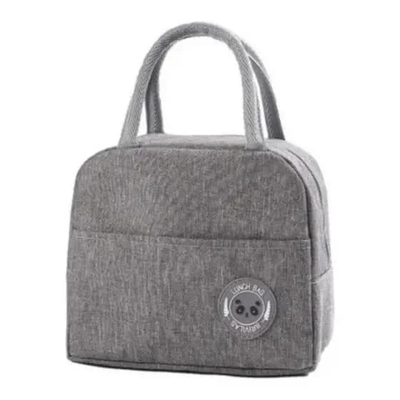 Bolsa Térmica Lancheira Escolar Marmita Infanti - Cor: Cinza