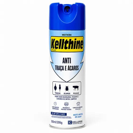 Kellthine Anti Traças Ácaros 300ml Proteção para Roupas Estofados e Colchões