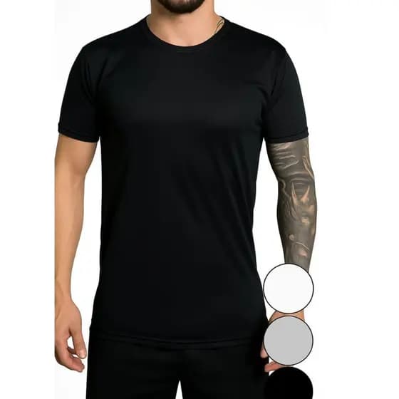 Camisetas Masculina Dry Fit Premium Lisa Academia Corrida Casual Esportes