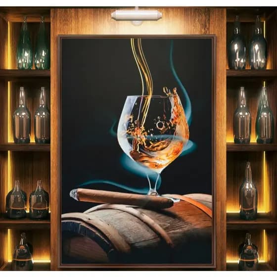 Quadro Decorativo Whisky & Cigars