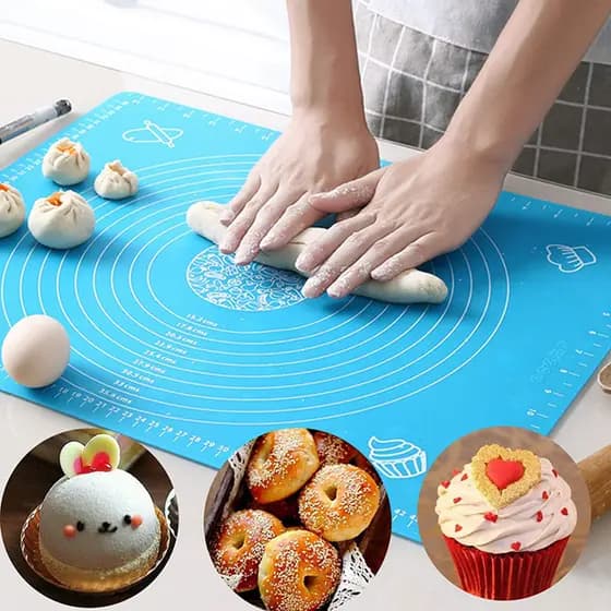 Tapete De Silicone Culinário Antiaderente Reutilizável, Resistente A Alta Temperatura