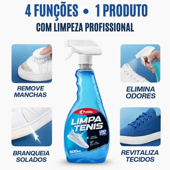 Limpa Tênis Spray Mágico Provita Limpeza Profunda 500ml