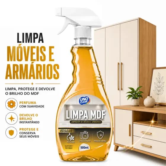 Limpa Móveis e Armários MDF Limpa Protege e Devolve o Brilho Do Seu Móvel