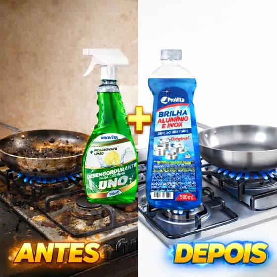 Kit Desengordurante + Brilha Alumínio ProVita Brilha tudo